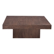 Padula Brown Wood Oak Modern Cocktail Table