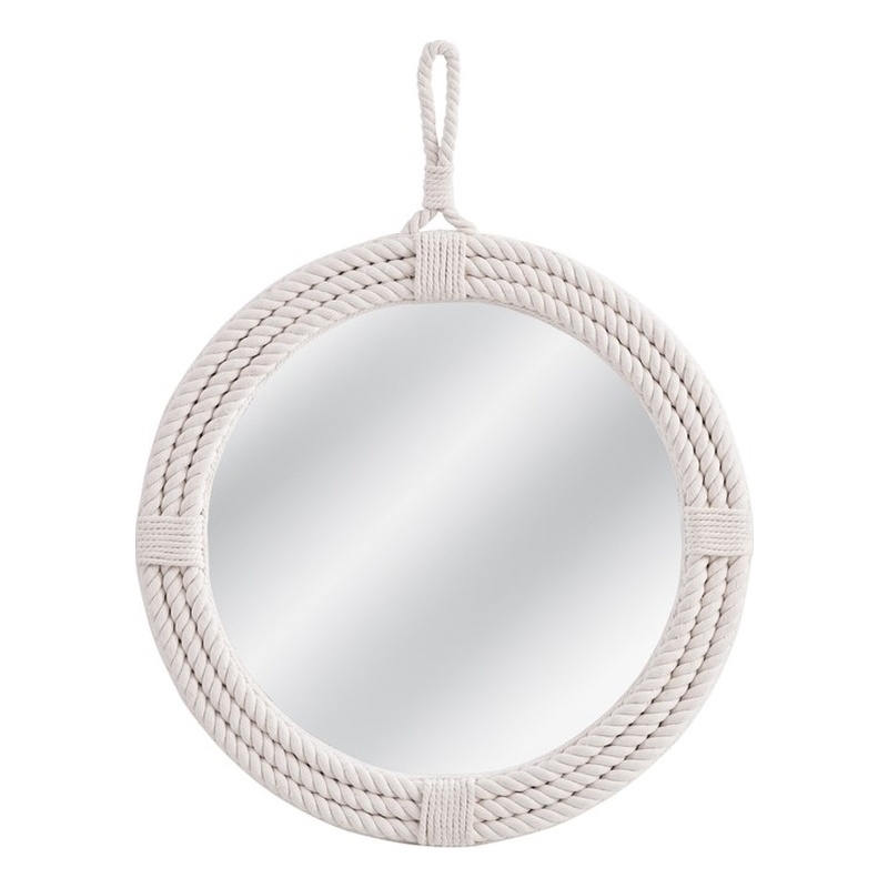 Guedry Wall Mirror - Natural Rope - White