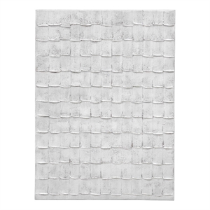 Linear Marks Canvas Art - White