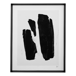 Triple Block Print II Framed Print - Black/White