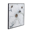 White Dogwood Framed Canvas Floral Black Frame Wall Art