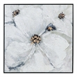White Dogwood Framed Canvas Floral Black Frame Wall Art