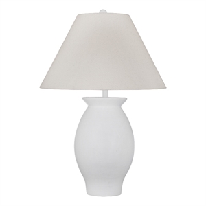 koler table lamp - oatmeal shade - white