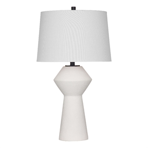 Matte White Ella Table Lamp Geometric Hourglass