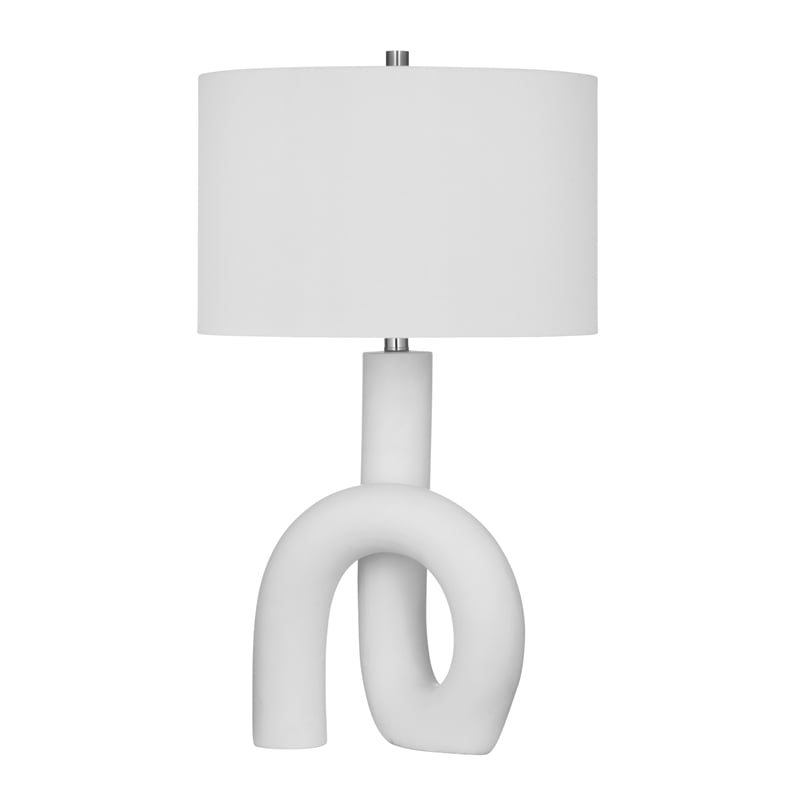 Matte White Alexx Table Lamp Modern Abstract