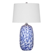 Blue Cream Ceramic Mila Table Lamp Coastal
