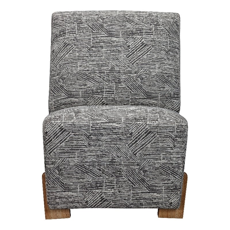 Zebra Print Jasper Accent Chair Natural Wood Legs