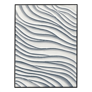 Ripples Framed Canvas - Black