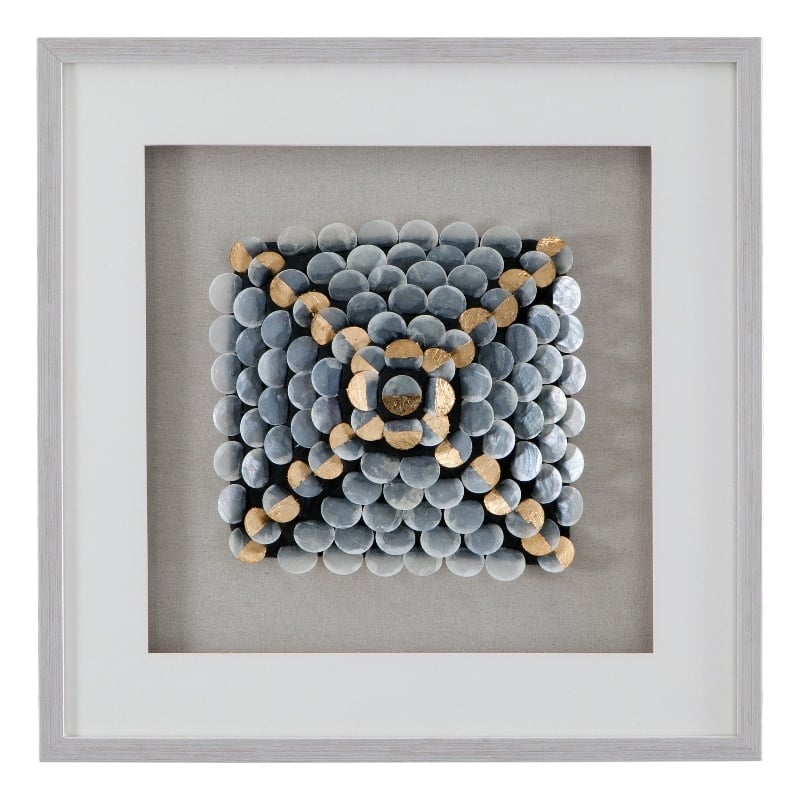 Silver Roselle Wall Art Shadow Box Framed