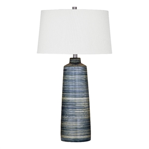creedence table lamp - brushed blue