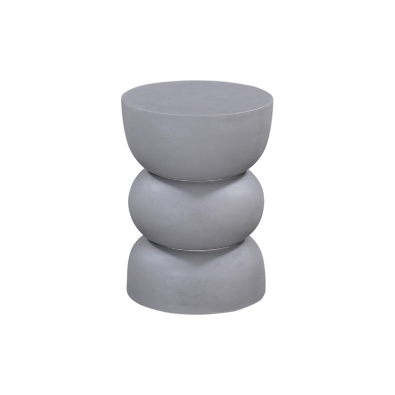 Gray Plaster Wood Haven Accent Table Modern