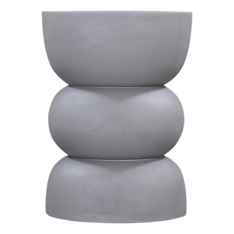 Gray Plaster Wood Haven Accent Table Modern