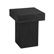 Padula Small Square Table Dusty Black Wood Side Table for Living Room & Bedroom