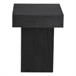 Padula Small Square Table Dusty Black Wood Side Table for Living Room & Bedroom