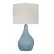 Light Grey Blue Ceramic Rawlins Table Lamp Modern
