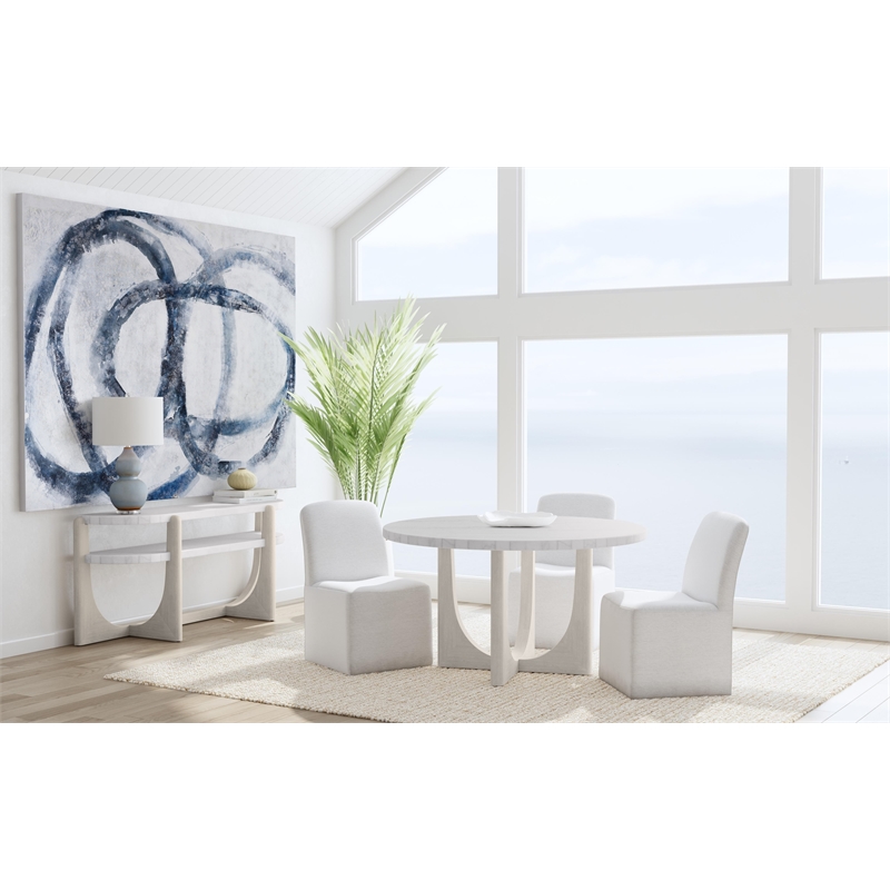 White Blue Altarium Canvas Wall Art Large Modern