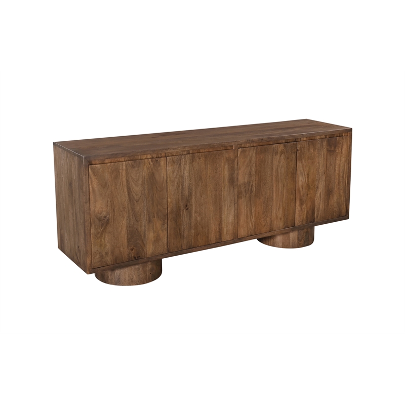 Rich Brown Mango Wood Napa Server Modern Rustic