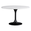 Dunham Dining Table - White Marble/Black