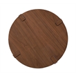Warm Walnut Wood Winston End Table Mid Century Modern Storage