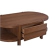 Warm Walnut Winston Cocktail Wood Table Mid Century Modern Storage
