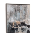 Silver City Scape Canvas Wood Frame Wall Art