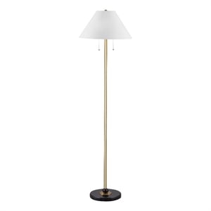 Lenor Floor Lamp - Black/Brass