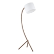 Arturo Natural Brown Metal Rope LED Floor Lamp Wood Coastal