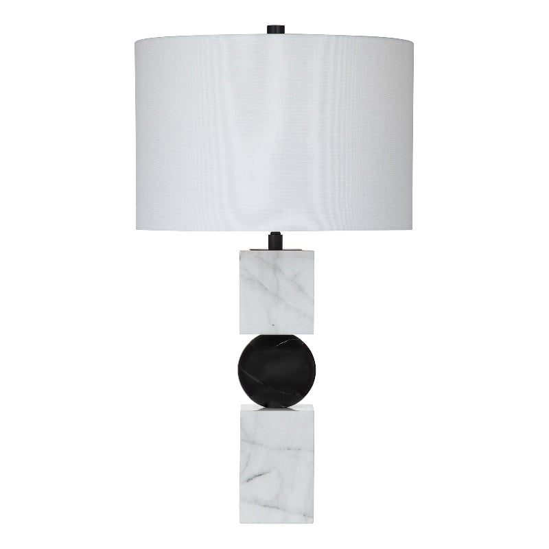 Ellendale Black White Marble LED Table Lamp