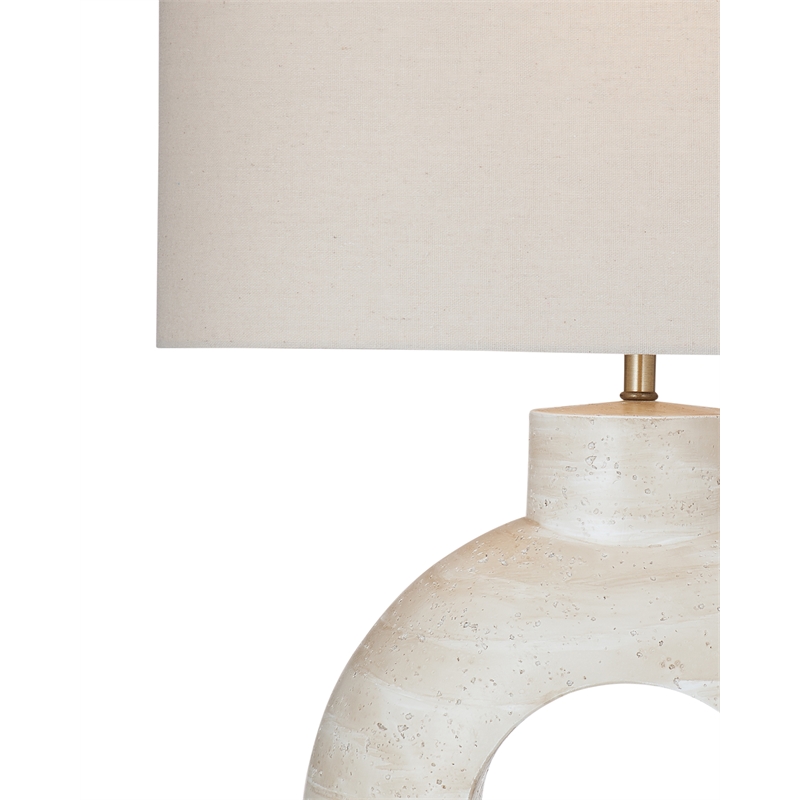 Cream Resin Kent Table Lamp LED Modern Accent