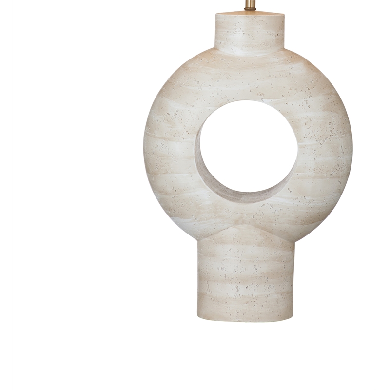 Cream Resin Kent Table Lamp LED Modern Accent