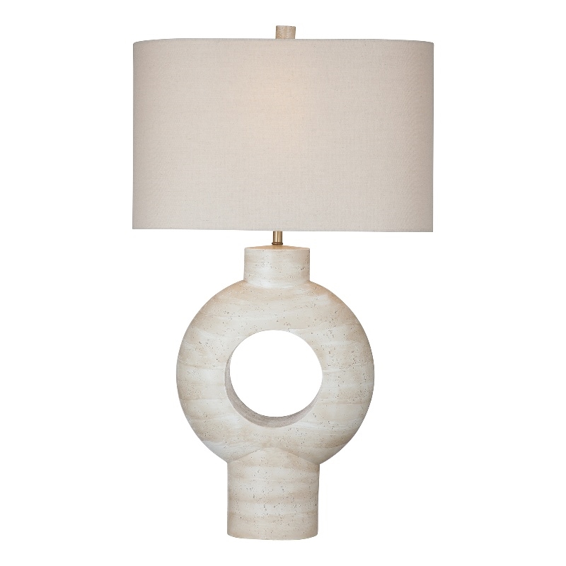 Cream Resin Kent Table Lamp LED Modern Accent