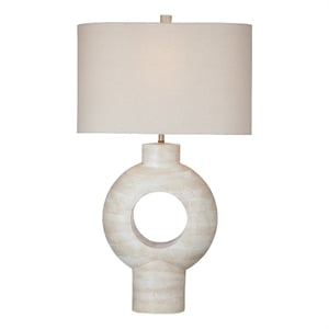 Cream Resin Kent Table Lamp LED Modern Accent