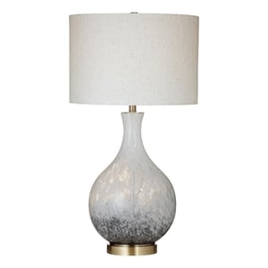 White Black Gold Spey Glass Table Lamp Modern