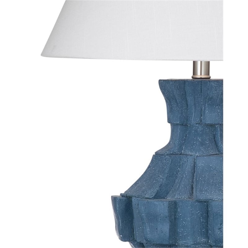 Blue Kenora Textured Table Lamp Modern Acrylic Accent