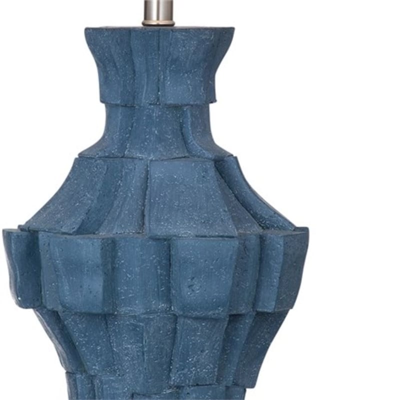 Blue Kenora Textured Table Lamp Modern Acrylic Accent