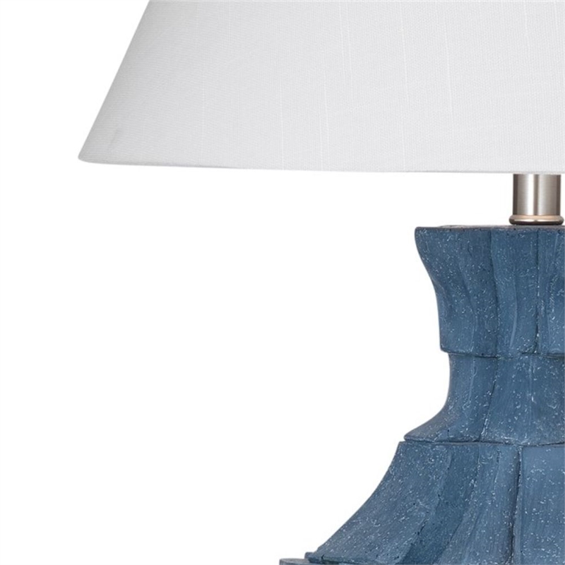Blue Kenora Textured Table Lamp Modern Acrylic Accent