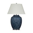 Ashe Table Lamp Ceramic Blue LED Accent Lighting for Bedroom Living Room & Office