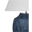 Ashe Table Lamp Ceramic Blue LED Accent Lighting for Bedroom Living Room & Office