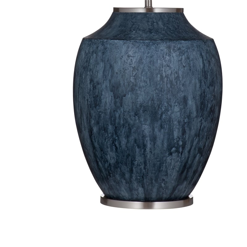 Ashe Table Lamp Ceramic Blue LED Accent Lighting for Bedroom Living Room & Office