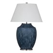Ashe Table Lamp Ceramic Blue LED Accent Lighting for Bedroom Living Room & Office
