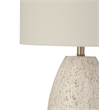 Heavy Distressed Brown Cream concrete Table Lamp Boho