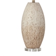 Heavy Distressed Brown Cream concrete Table Lamp Boho