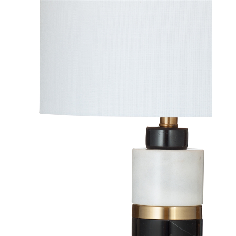 Black White Brass Marble Gregory Table Lamp Modern LED Accent