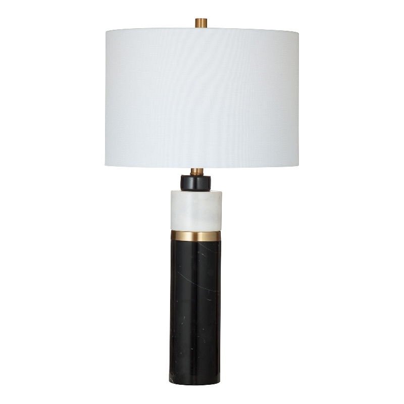 Black White Brass Marble Gregory Table Lamp Modern LED Accent