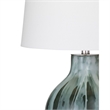 Smoke Glass Mersay Table Lamp White Shade Modern Accent