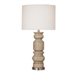 Light Brown Helford Carved Wood Table Lamp Modern