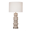 Light Brown Helford Carved Wood Table Lamp Modern