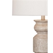 Light Brown Helford Carved Wood Table Lamp Modern