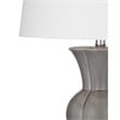 Grey Ceramic Orillia Table Lamp White Shade Traditional