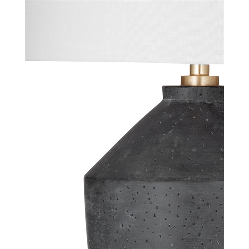 Matte Black  Ceramic Kaycee Urn Table Lamp Modern Accent
